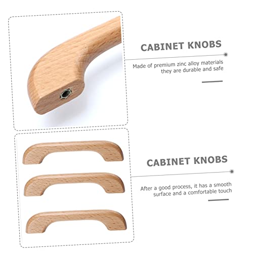 Tirador de cajón de madera natural de 96mm para renovar escritorios y habitaciones modernas 8