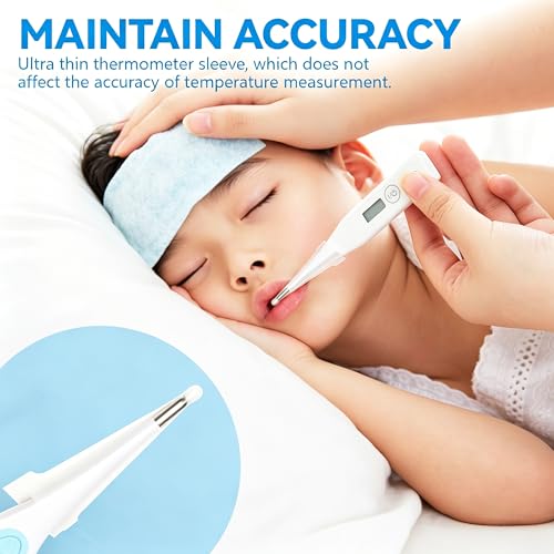 Digital Thermometer Probe Covers, 200 Pieces Disposable | Universal Electronic Thermometer Cover, For Health Center, Underarm Digital Home