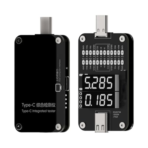 Moniteur de courant et de tension de type C - Détecteur de courant - Multimètre numérique avec connecteur - Pour test électronique, test de circuit,...