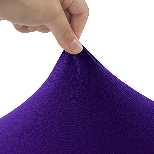 Image of Peomeise 8FT Spandex Table Cover Rectangular Stretch Spandex Tablecloth (Purple,8FT)