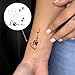 Tattoo Tech, 2 Sheets Tiny Semi Permanent Tattoo, Lasts 7-15 Days Temporary Tattoos(Heartbeat Paws), Waterproof and Non-Reflective, Exquisite Packaging