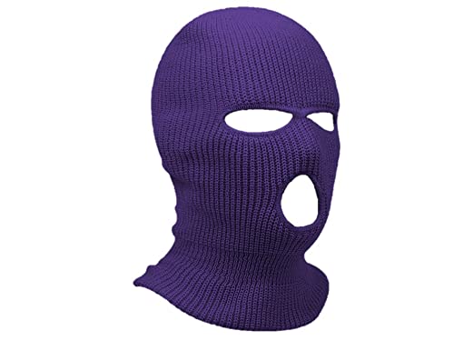 Mrlahat 3 Hole Ski Mask Face Neck Gaiter Beanie Balaclava Outdoor Sport Warm Full Face OSFM