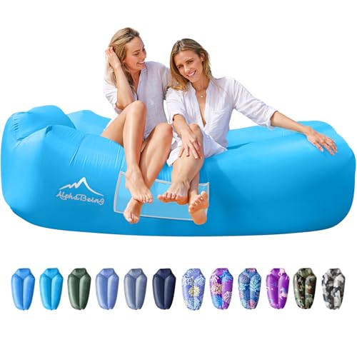 AlphaBeing Inflatable Lounger Beach Chair Accessories, Air Sofa Hammock Inflatable Couch for Camping Backyard Lakeside with Compression Sacks, Ideal Outdoor...