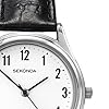 Sekonda Men's Quartz Watch with White Dial Analogue Display and Black Leather Strap 3621.27 #1