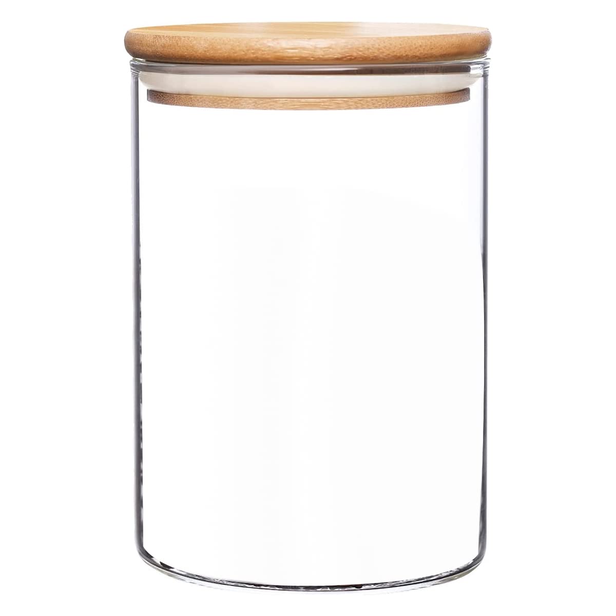 CTRLZS Glass Food Storage Containers with Lids Large Glass Food Storage Jars for Coffee Bar Tea Sugar (27 FL OZ)