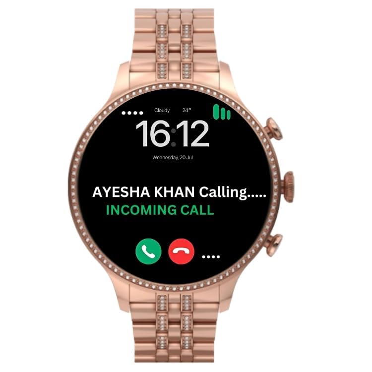 Umanni (𝟭𝟱 𝗬𝗲𝗮𝗿𝘀 𝗪𝗮𝗿𝗿𝗮𝗻𝘁𝘆 Luxurious Design Gen9 Diamond Strap HD Display 2 Straps BT Calling Smartwatch for Girl & Womens with ON/Off Logo, Longer Battery, Customisable Watch Faces