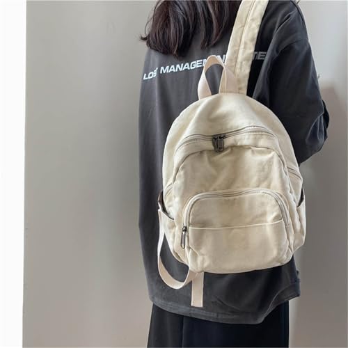 Image of MaxxCloud Vintage Denim Laptop Backpack Casual Canvas Daypack Handbag Purse Lightweight Rucksack Shoulder Bag