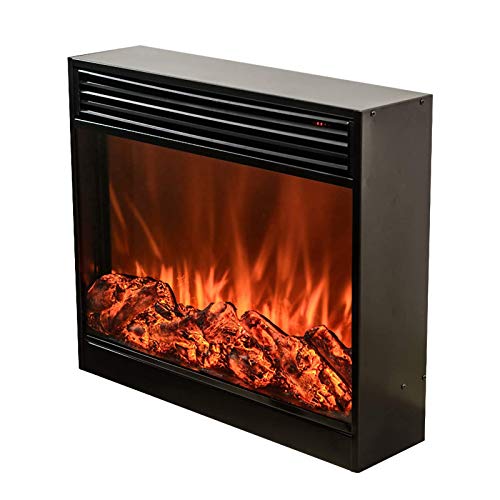 Eingebaute elektrische Kaminheizung Eingebauter elektrischer Herd für den Winter mit echtem Holzfeuer Flammeffekt Fernbedienung mit großem