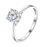 CRITI RORA 1 Carat Lab Grown Diamond Engagement Rings for Women,Size 6