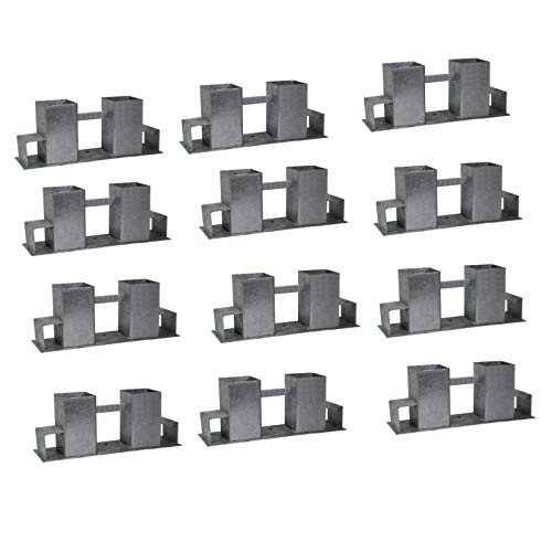 Holzstapelhilfe Feuerverzinkt stabile Holz Stapelhilfe Stapelhilfe Holzstapelhalter Brennholz Kaminholz Gestell Holz (12 Stück)