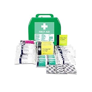 Lewist-Plast Premium Medium 11-20 Persons First Aid Kit Box – Complete with Integrated Carry Handle and Wall Mounting System, Ideal for Schools and Offices, Equipped with Emergency Supplies