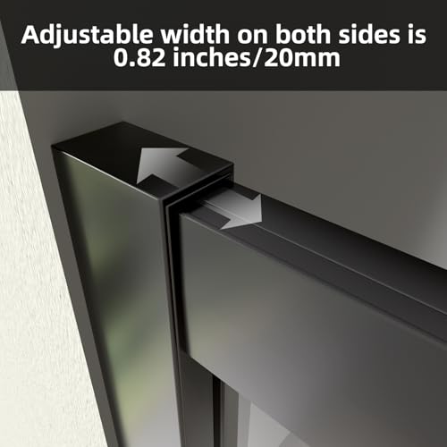 Corner Shower Enclosure 36 in.D x 36 in. W x 72 in. H, Double Sliding Corner Shower Door with 1/4 in. Tempered Glass, Sliding Shower Enclosure in Black