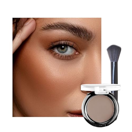 Blushers for Cheeks Make up Brown Blusher, Matte Bronzer Powder, Korean Blushes Contour Makeup Blush, Natural Look Long-Lasting Blush, Golden Brown Makeup Palette with Brush