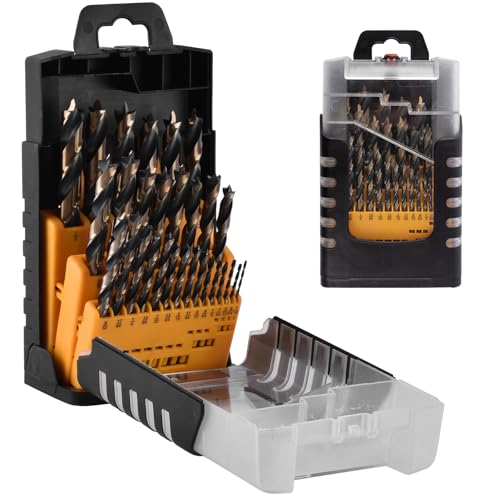 29Pcs Brad Point Wood Drill Bit Set: HSS Drill Bit