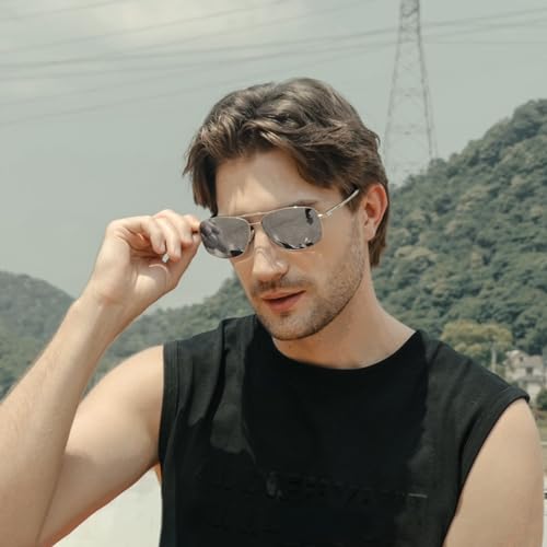 Aviator Sunglasses for Womens Men UV Protection Polarized Pilot Style Durable Metal Frame with Spring Hinges2
