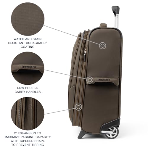 Image of Travelpro Maxlite 5 Softside Expandable Upright 2 Wheel Carry-on Luggage, Lightweight, 21-Inch - Mocha