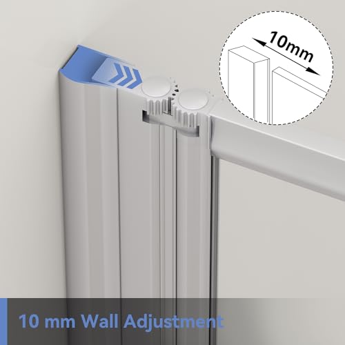Bathlink 4 Fold Pivot Over Bath Shower Screen, 1000X1400Mm, 4Mm Safety Clear Glass Bath Screen - 4