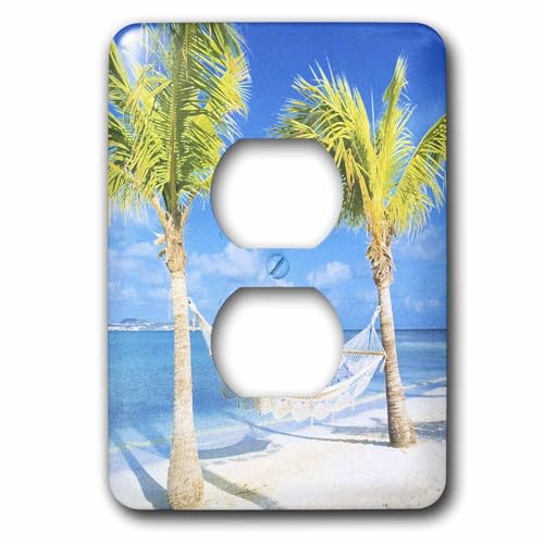 Palmiers et hamac interrupteur decoratif ocean multicolore lsp