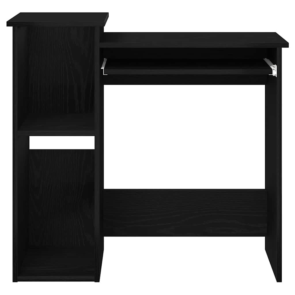 Scrivania con ripiani, in legno, 84 x 40 x 78 cm, versatile tavolo da ufficio per PC con vano portaoggetti, ripiano per laptop e monitor, home office e gaming, piano di lavoro ergonomico