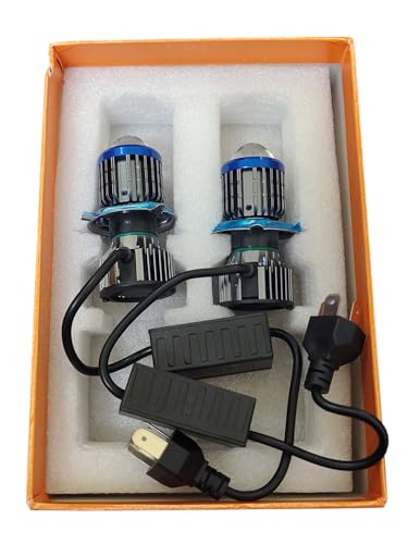 Image of H4 /9003 /HB2 LED Headlight Bulbs with Mini Projector Lens Canbus Hi /Lo Beam LED Headlight Kit for Headlight (H JG HEAVY DUAL COLOR)
