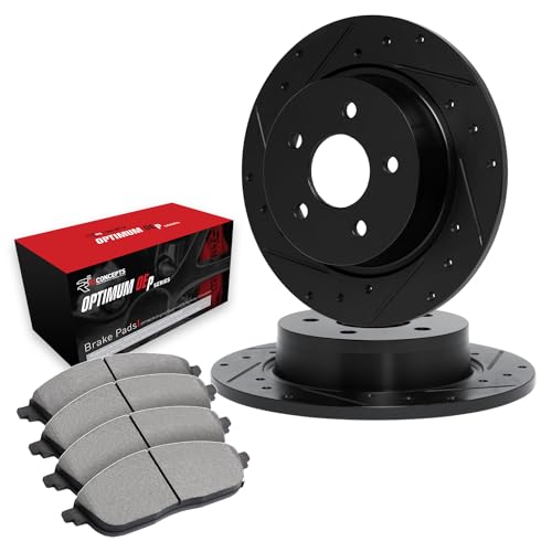 Image of R1 Concepts Rear Brake Kit Fits 2013 Audi A3; 2013-2019 Volkswagen Beetle