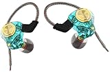 DUCK DANCE Wired Earbuds with Microphone Heavy Bass Zero Latency IEM Earbuds Wire Earphones with Mic Audiophile Hi-Fi Headset with Microphone 3.5mm Jack (with Mic, Green Agate 3.5mm Jack)
