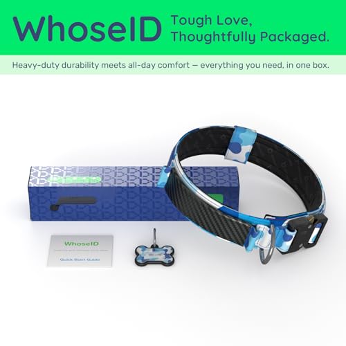 WhoseID Premium Tactical Dog Collar - Adjustable Military Heavy Duty Dog Collar for Medium Large Dogs - Durable Metal Buckle Dog Collar with Leather Control Handle and Soft Comfortable Padding by WhoseID - Used condition - Image 9