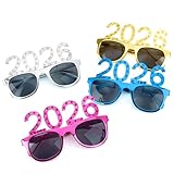 2026 Sunglasses 4 PCS 2026 Glasses for Graduation Party, Graduation Glasses Bulk, Sunglasses Party Photo Prop for Women Men, Easter Birthday Beach Neon Bachelor Bachelorette Parties Accessories