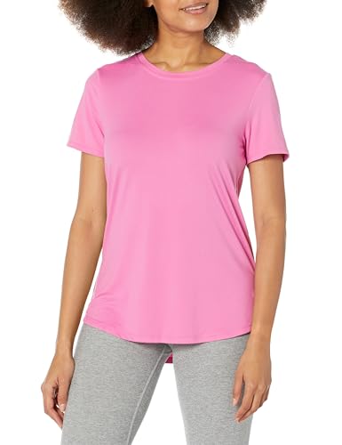 Jockey Women's 2 Pack Sueded Essential Short Sleeve T-Shirt, Egret/Super Pink, Large - image 2