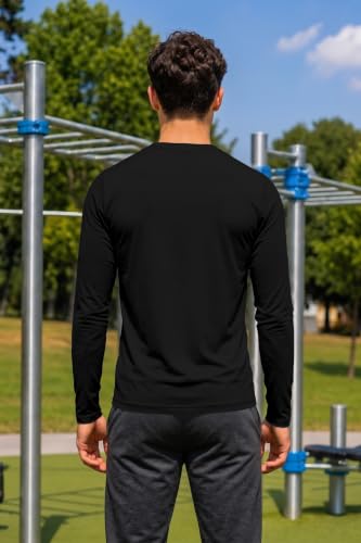 FTX Store FTX Men Solid Dri-FIT Polyester T-Shirt Black Full Sleeve - Image 3