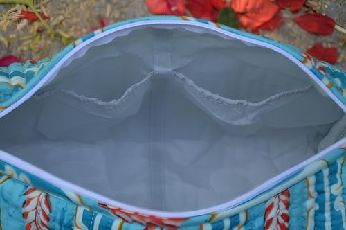 Sacs de toilette cosmétiques imprimés main coton éco-responsable - 6