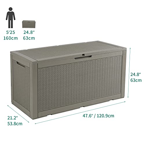 image for YITAHOME 100 Gallon Large Resin Deck Box Outdoor Storage Boxes for Pat
