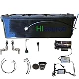 HIsource Complete Aeroponics Growing System: 6 Planting & Cloner Sites. Includes Container, Pump, Net Cups, Clone Collars, and Timed Pump