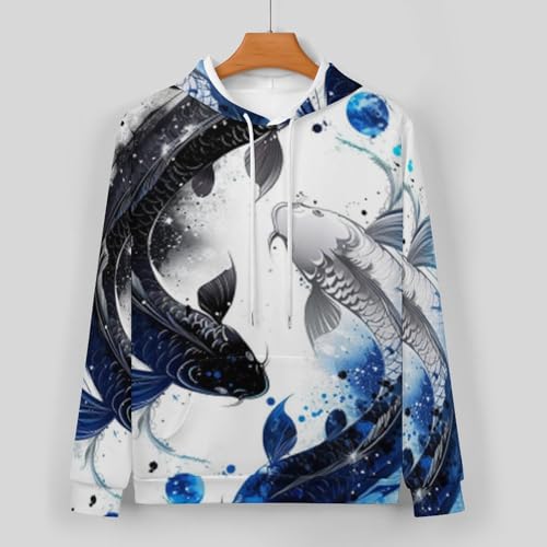 Survêtement homme poisson imprimé 3D avec sweat à capuche et jogging décontracté