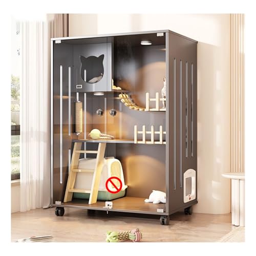 猫 ケージ 木製 おしゃれ 小さめ 3階建て キャットヴィラ コンパクト 小型 ねこケージ 大型 猫ケージ 猫ケージ キャットケージ 窓付き ガラス扉 両開き ドア キャスター付き 組み立て簡単 ナチュラル ウッド ミニ 可愛い gray 90*60*12