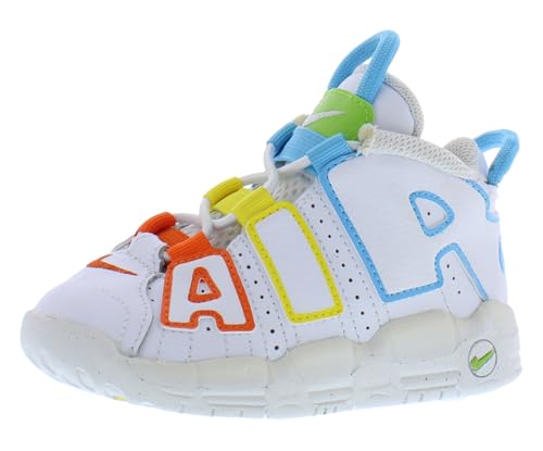 Nike Air More UP Tempo BT (Infant-Toddler) White-Baltic Blue-Opti Yellow 6 Toddler M