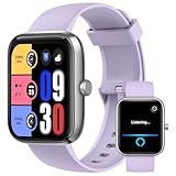 Smartwatch per Uomo Donna, IP68 Impermeabile Orologio Smartwatch con Effettua/Risposta Chiamate Contapassi Cardiofrequenzimetro, 120+ Modalità Sportive, Orologio Fitness Smart Watch Android iOS, Viola