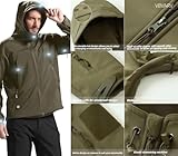 VBVARV Militärische Taktische Herren-Kampfuniform wasserdichte Armee-Kampfanzug-Sets Camouflage Softshell-Jacken-Hosen Jagdkleidung,Cp,XL