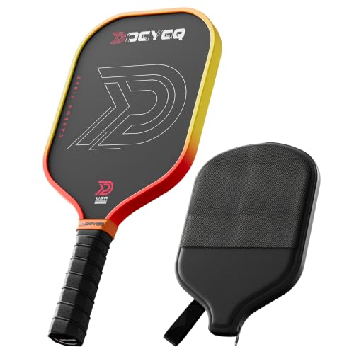 Image of Pickleball Paddle, T700SC Carbon Fiber Surface with Enhanced Spin & Power, Textured Face Pickle Ball Paddle with Polymer Honeycomb Core, 4 Shape & Thickness Options