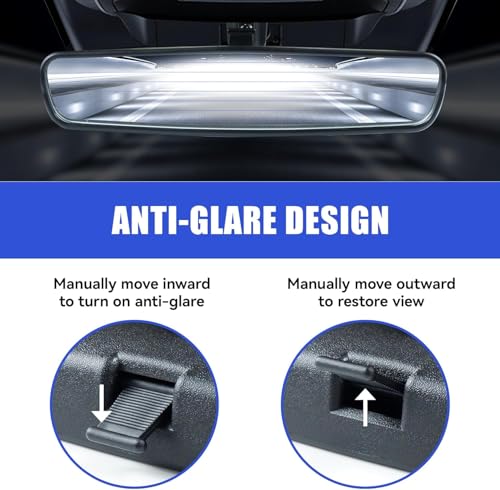 Rear View Mirror,10.5” Universal Rearview Mirror Thickened Anti-glare HD, Compatible with Toyota Honda Civic Accord Nissan Chevrolet Ford F150 Focus Jeep Subaru Hyundai Kia Mazda Buick and More by VINLUNM - Image 6