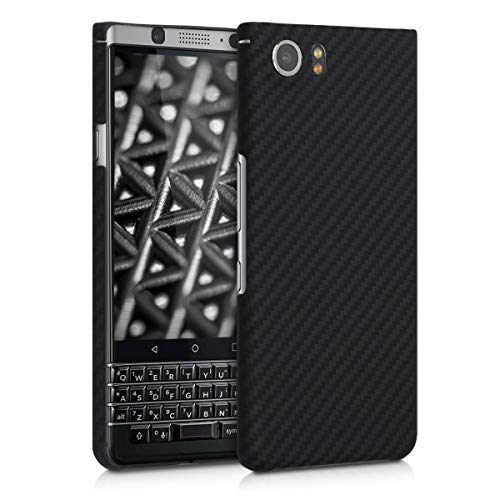 kalibri Aramid Fiber Case Compatible with BlackBerry KEYone (Key1) - Case Super Slim Strong Protective Phone Cover - Black Matte