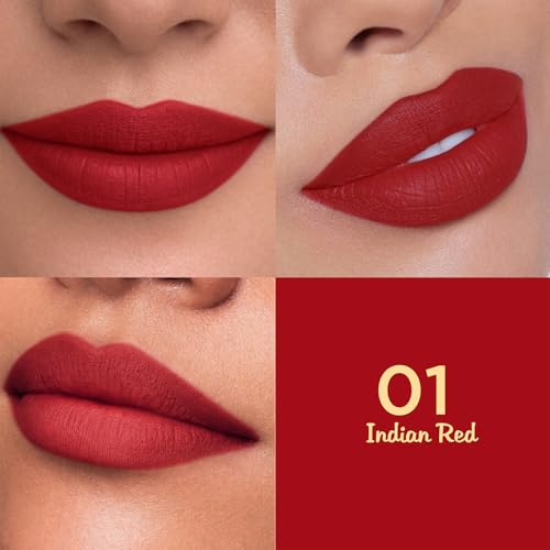 Image of Glam21 Lip Seduction Non- Transfer Crayon Lipstick up to 12 Hours Stay | Lightweight & Longlasting|Creamy Matte Formula | Smudge Proof - 3.6gm |Indian Red|01