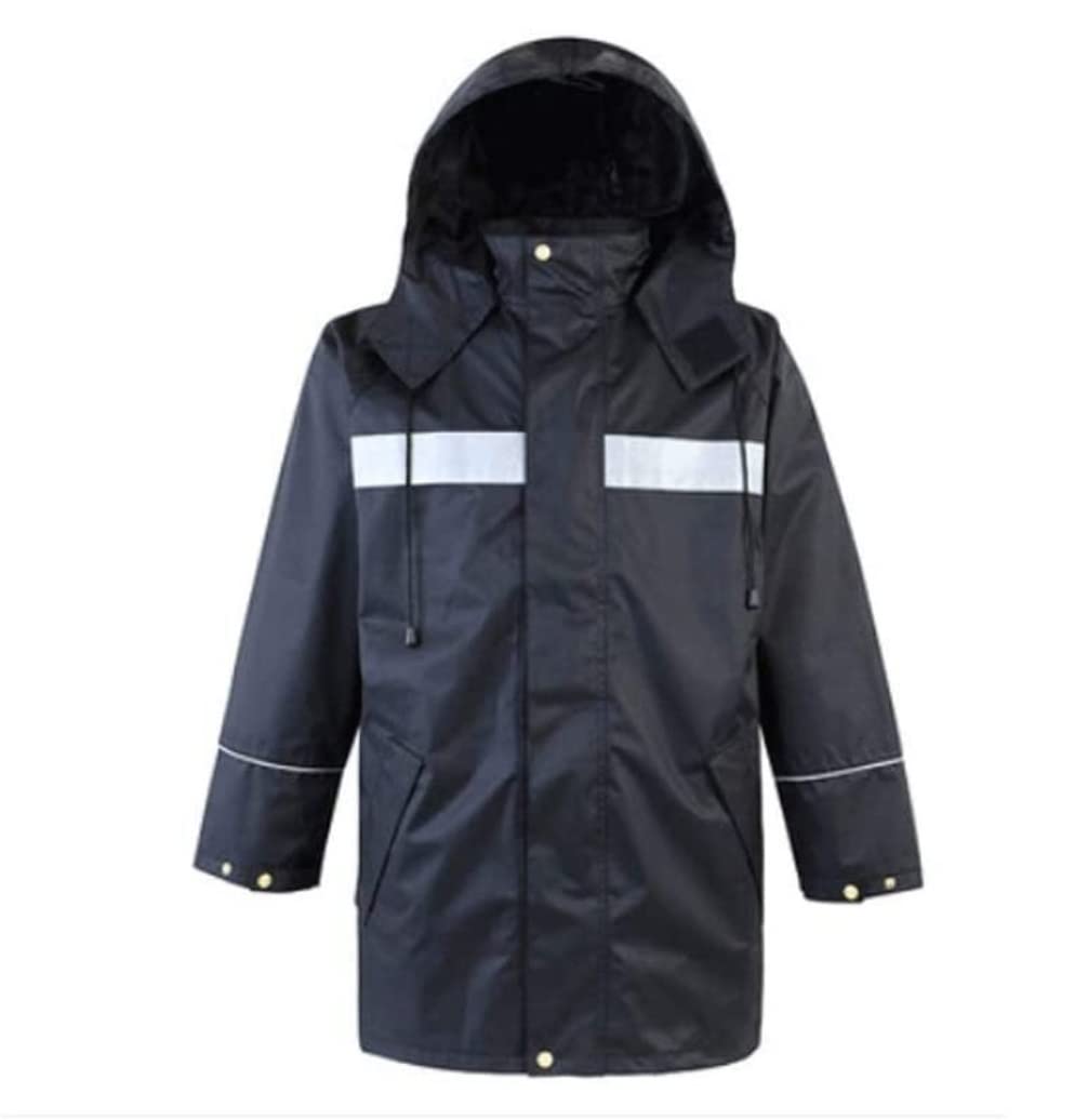 Chaleco de seguridad de alta visibilidad, Chaleco reflectante de seguridad Ropa lluvia alta visibilidad trabajo al aire libre Negro S-3XL(S)