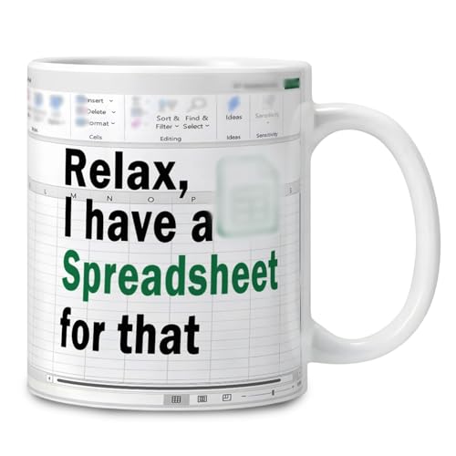Excel Mug This Calls for a Spreadsheet Mug Funny Mugs C Handle Novelty Work Mugs Ceramic Excel Gifts for Boss Colleagues & Managers Microwave Safe Coffee Cup for Workplace Humor