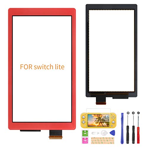 Écran tactile pour Nintendo Switch Lite corail avec outils et verre trempé