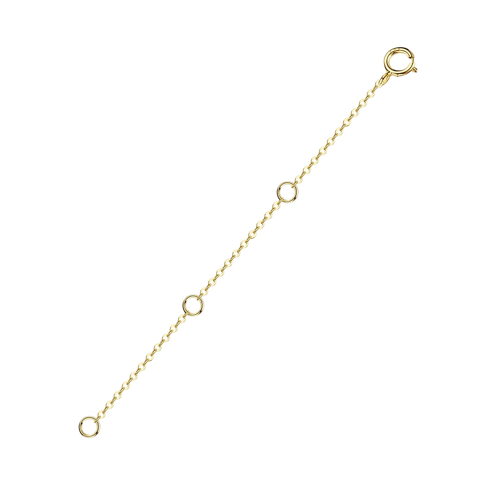 14K Solid Gold Necklace Extender for Women 3"(14K Yellow Gold-3 Inch)