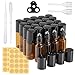 Newofview Ätherische Öle Roller Glasflaschen, 24 Stück Roll on Flasche Leer 5ml, mit Edelstahl Roller Ball, Tropfer, Öffner, Aufkleber, Probe Glasflaschen für Duftstoff, Parfüm, Massage, 31 Pack The Mass günstig Kaufen-Newofview Ätherische Öle Roller Glasflaschen, 24 Stück Roll on Flasche Leer 5ml, mit Edelstahl Roller Ball, Tropfer, Öffner, Aufkleber, Probe Glasflaschen für Duftstoff, Parfüm, Massage, 31 Pack