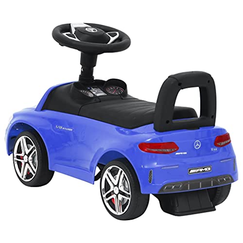 vidaXL Rutschauto mit Musik Kinderauto Rutscher Kinderfahrzeug Rutschfahrzeug Baby Kinder Auto Fahrzeug für 12-36 Monate Blau Kunststoff – Bild 5