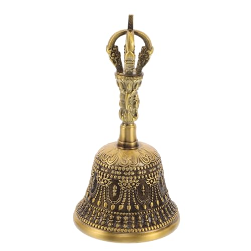 Milisten Campana De Cobre Accionada Manualmente Campana De Aula Fuerte para Profesores y Estudiantes para Oficina y
