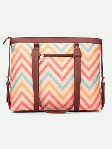 Image of ZOUK Office Bag | Stylish Bags for Office Use | Laptop Bag 15.6 inch | Stylish Tote for Office Use | Purse for Women | Vegan Leather Handbag | Daily & Travel Use